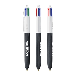 Stylo BIC® 4 Couleurs Wood Style personnalisable