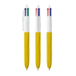 Stylo BIC® 4 Couleurs Wood Style personnalisable