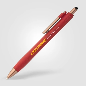 Stylo bille stylet - plastique recyclé - finition bronze personnalisable