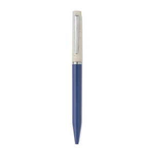 Stylo bille twist paille de blé/ABS encre bleue personnalisable
