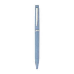 Stylo bille twist paille de blé/ABS encre bleue personnalisable