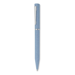 Stylo bille twist paille de blé/ABS encre bleue personnalisable