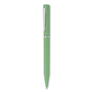 Stylo bille twist paille de blé/ABS encre bleue personnalisable