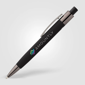 Stylo en aluminium recyclé avec corps soft-touch personnalisable