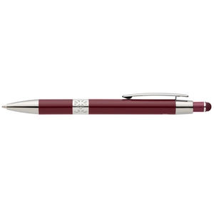 Stylo en aluminium recyclé avec finition chromée et stylet personnalisable