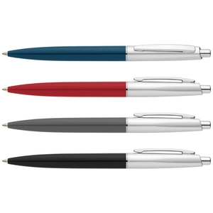Stylo en plastique recyclé avec finition chromée personnalisable
