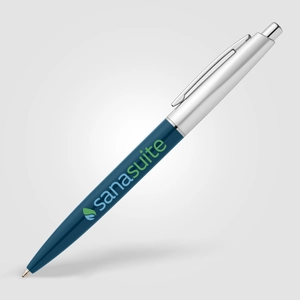 Stylo en plastique recyclé avec finition chromée personnalisable