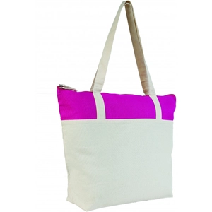 Totebag coton 220gr/m2 zippée avec poche intérieure personnalisable