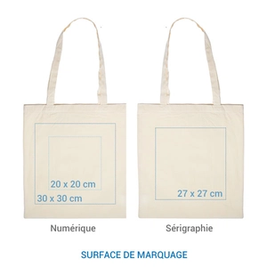 Totebag Made in Europe 100% coto 220g/m2 - label oekotex personnalisable
