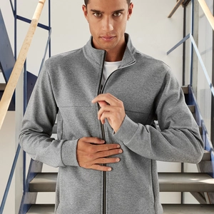 Veste homme col montant 330gr/m2 en coton et polyester personnalisable