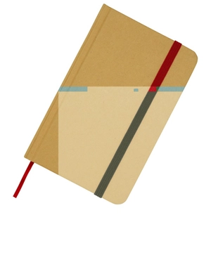 Carnet A6 uni recyclé à couverture rigide personnalisable