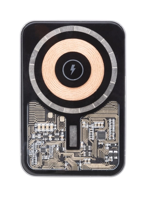 Power bank en aluminium recyclé avec boîtier semi-transparent personnalisable