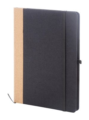 Carnet de notes A5 en RPET et liège - 80 feuilles lignées en papier recyclé personnalisable