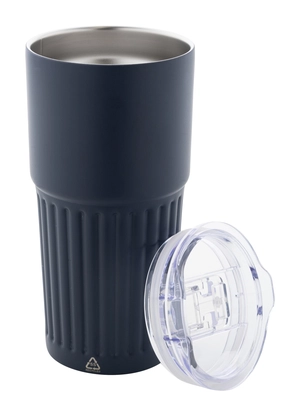 Mug thermos isotherme à double paroi en acier inoxydable recyclé 600 ml personnalisable