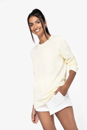 Sweat-shirt écoresponsable à col rond délavé unisexe - Fabrication Europe personnalisable