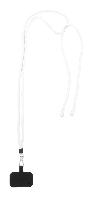 Tour de cou support pour téléphone portable en RPET réglable en longueur personnalisable