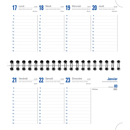 image du produit Agenda de poche 128 pages - Made In France