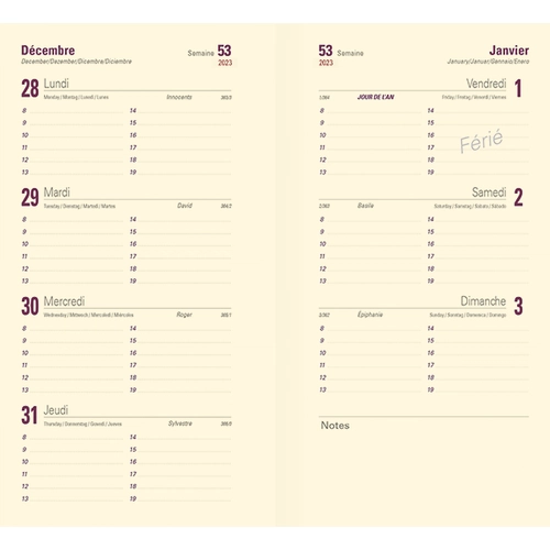 image du produit Agenda de poche 128 pages - Made In France