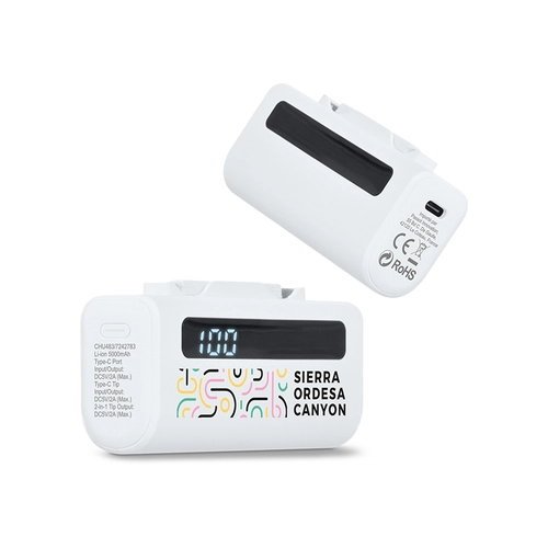 image du produit Batterie externe 5000 mAh en plastique recyclé - Power Bank original