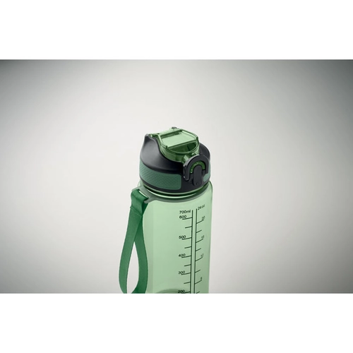 image du produit Bouteille de sport motivante en RPET avec paille intégrée