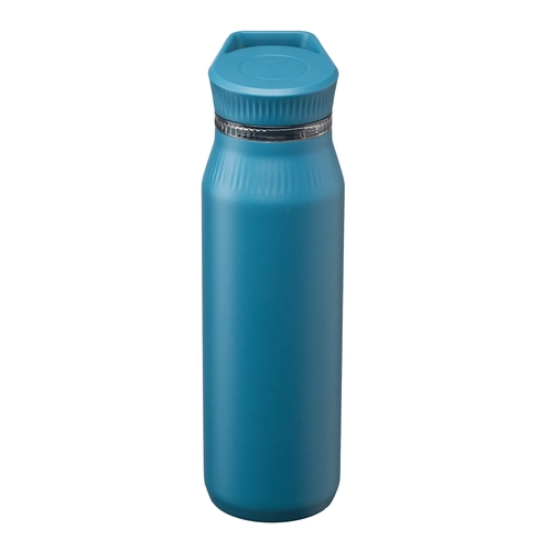 image du produit Bouteille en acier inoxydable avec double couvercle et poignée - 750 ml