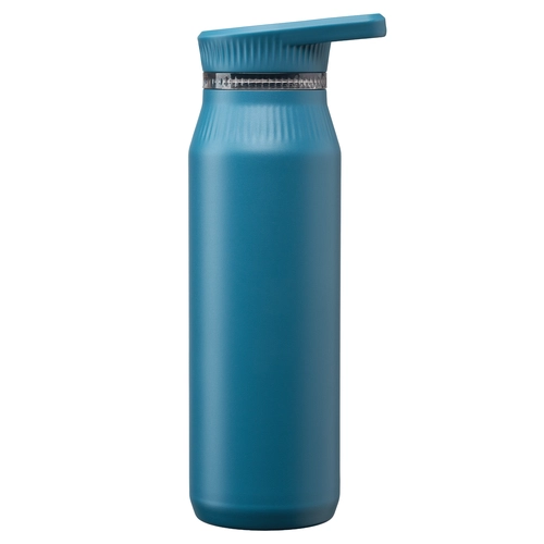 image du produit Bouteille en acier inoxydable avec double couvercle et poignée - 750 ml