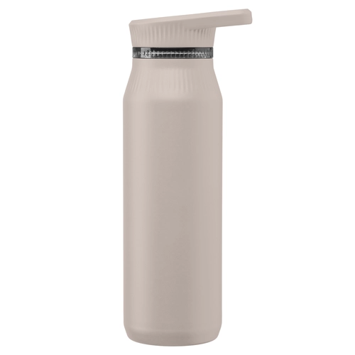 image du produit Bouteille en acier inoxydable avec double couvercle et poignée - 750 ml