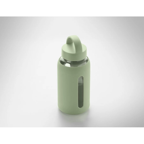 image du produit Bouteille en verre borosilicate de haute qualité avec pochette en silicone