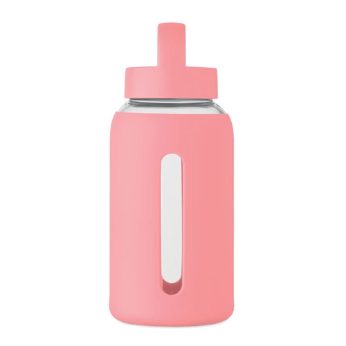 image du produit Bouteille en verre borosilicate de haute qualité avec pochette en silicone