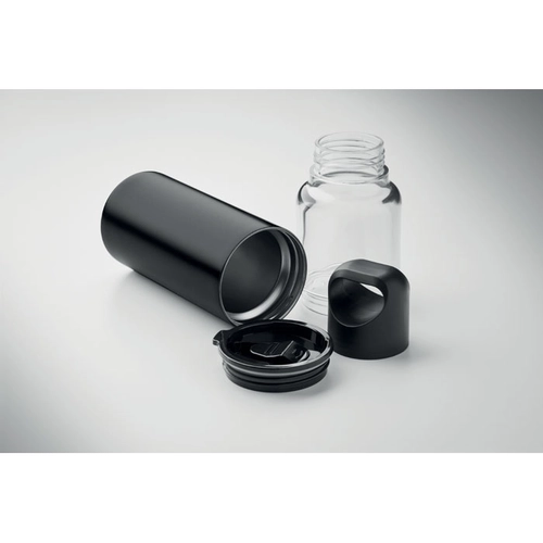 image du produit Bouteille rechargeable 2 en 1 en Tritan et gobelet double paroi