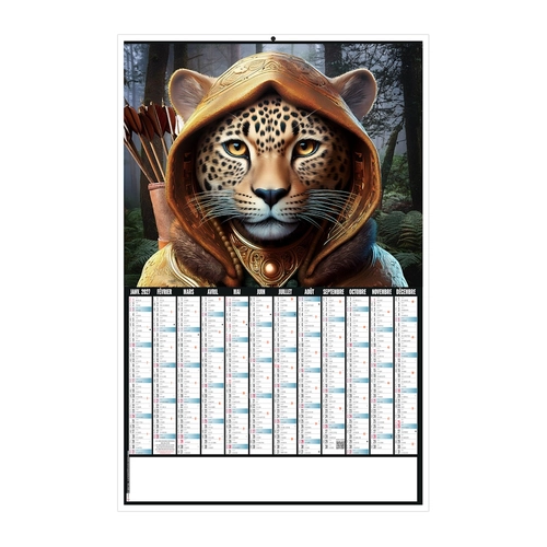 image du produit Calendrier bancaire publicitaire 12 mois découpé ou non - pop art