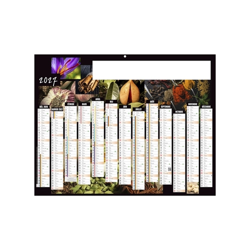 image du produit Calendrier bancaire publicitaire 13 mois aromates