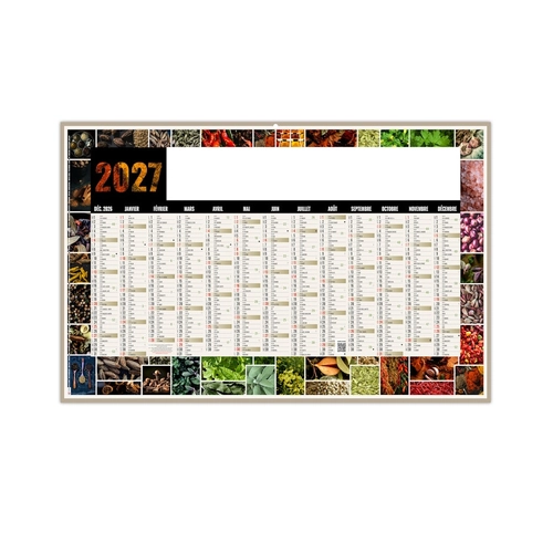 image du produit Calendrier bancaire publicitaire 13 mois mosaique - avec photos personnalisable