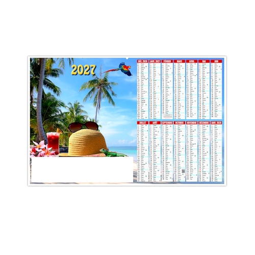 image du produit Calendrier bancaire publicitaire 14 mois paradis tropicaux