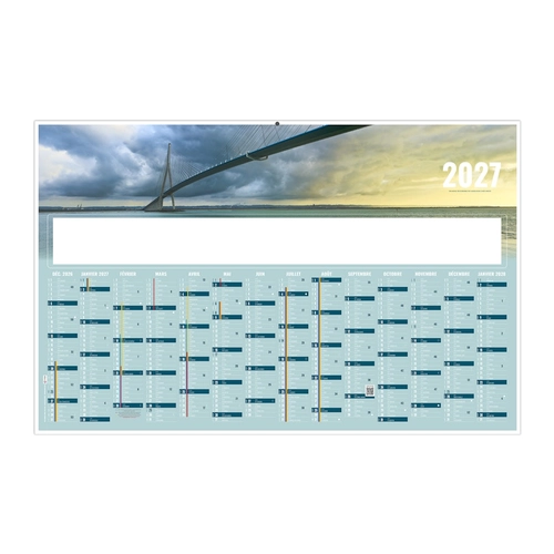 image du produit Calendrier bancaire publicitaire 14 mois pont de normandie