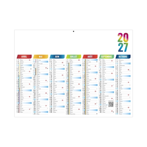 image du produit Calendrier bancaire publicitaire aux couleurs vives