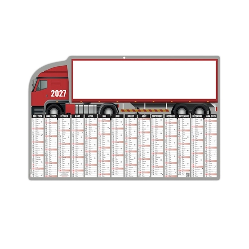 image du produit Calendrier bancaire publicitaire découpé ou non - spécial camion