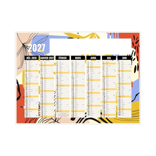 image du produit Calendrier bancaire publicitaire graphisme féminin - 7 mois par face