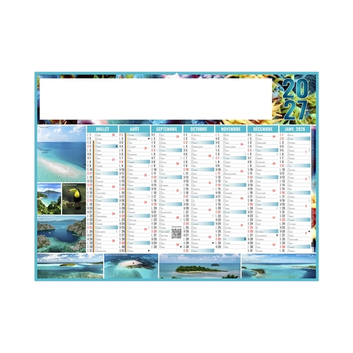 image du produit Calendrier bancaire publicitaire îles paradisiaques