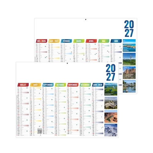 image du produit Calendrier bancaire publicitaire illustré de photos personnalisable