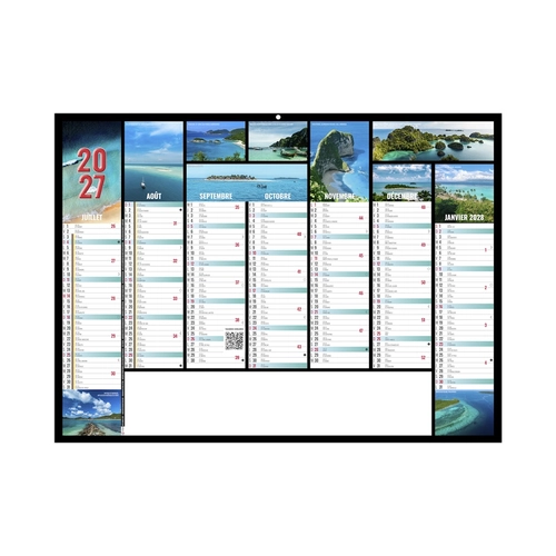 image du produit Calendrier bancaire publicitaire paradis tropicaux