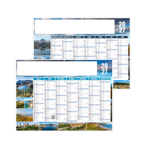 image du produit Calendrier bancaire publicitaire paysage de France