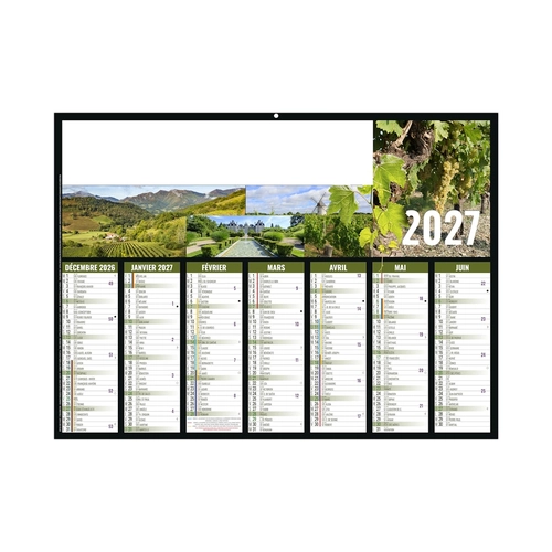 image du produit Calendrier bancaire publicitaire proposé sur le thème du vin