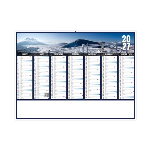 image du produit Calendrier bancaire publicitaire vues panoramiques Auvergne rhone alpes