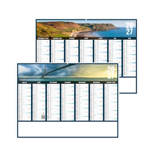 image du produit Calendrier bancaire publicitaire vues panoramiques Normandie