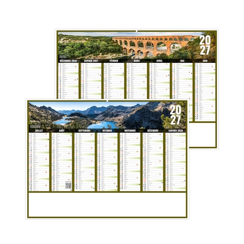 image du produit Calendrier bancaire publicitaire vues panoramiques Occitanie