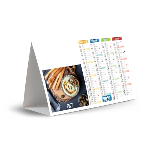 image du produit Calendrier chevalet publicitaire de comptoir tryptique Cuisine