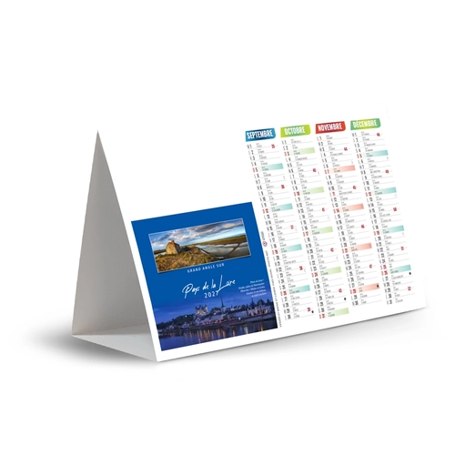 image du produit Calendrier chevalet publicitaire de comptoir tryptique Paysages de France