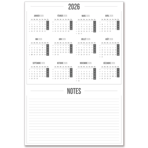 image du produit Calendrier Publicitaire Grand Format Recto Verso - Horizontal