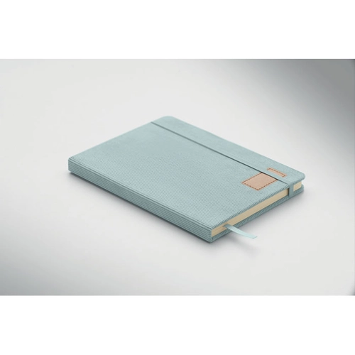 image du produit Carnet A5 avec couverture rigide en velours côtelé de polyester RPET 